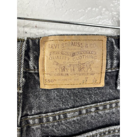 VTG Levis 550 27x32 (Actual 24x30) Relaxed Orange Tab Jeans Men Black USA  EUC - Picture 4 of 12